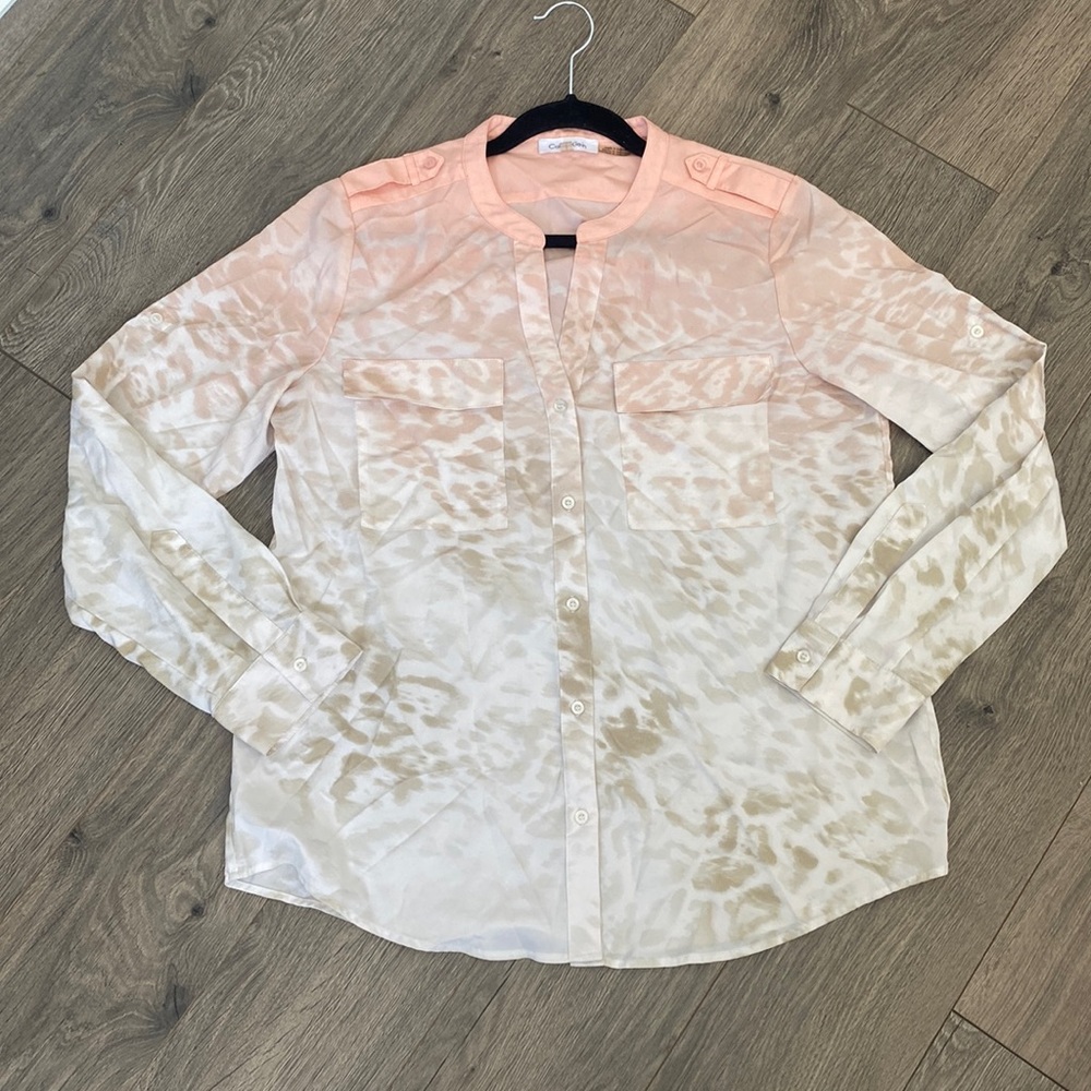 Calvin Klein lightweight long sleeve blouse